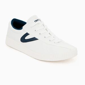NEW Tretorn Nylite White Navy Blue Casual Sneakers Women’s Size 9